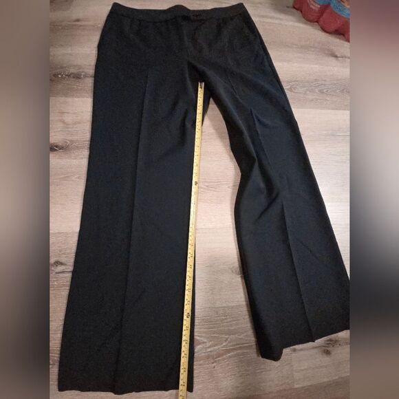 Talbots Black Wide Leg Pants High-Rise Flare - Picture 3 of 9